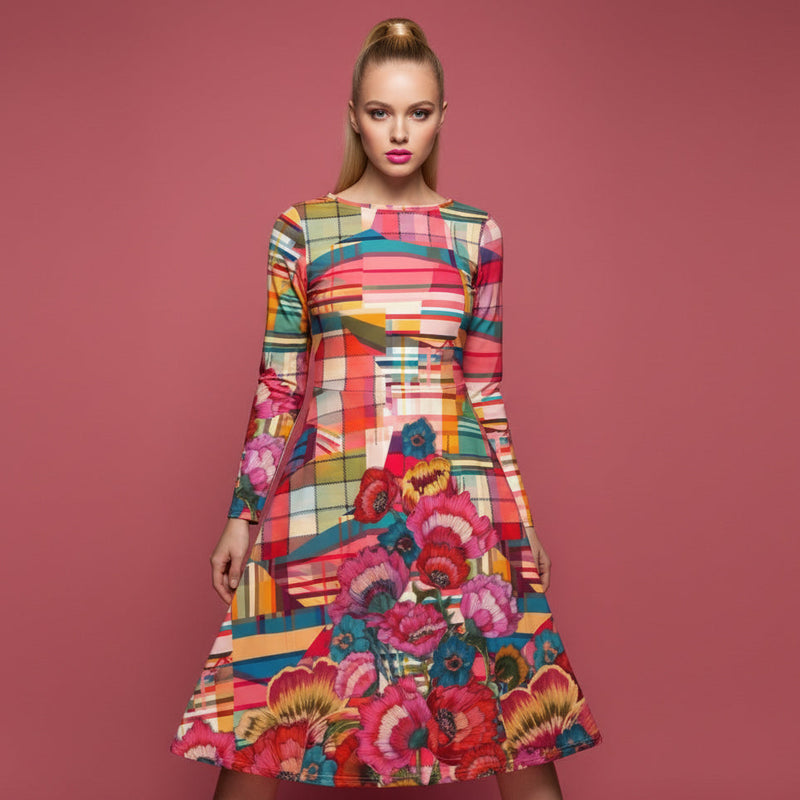 Flowers Longsleeve Dresses