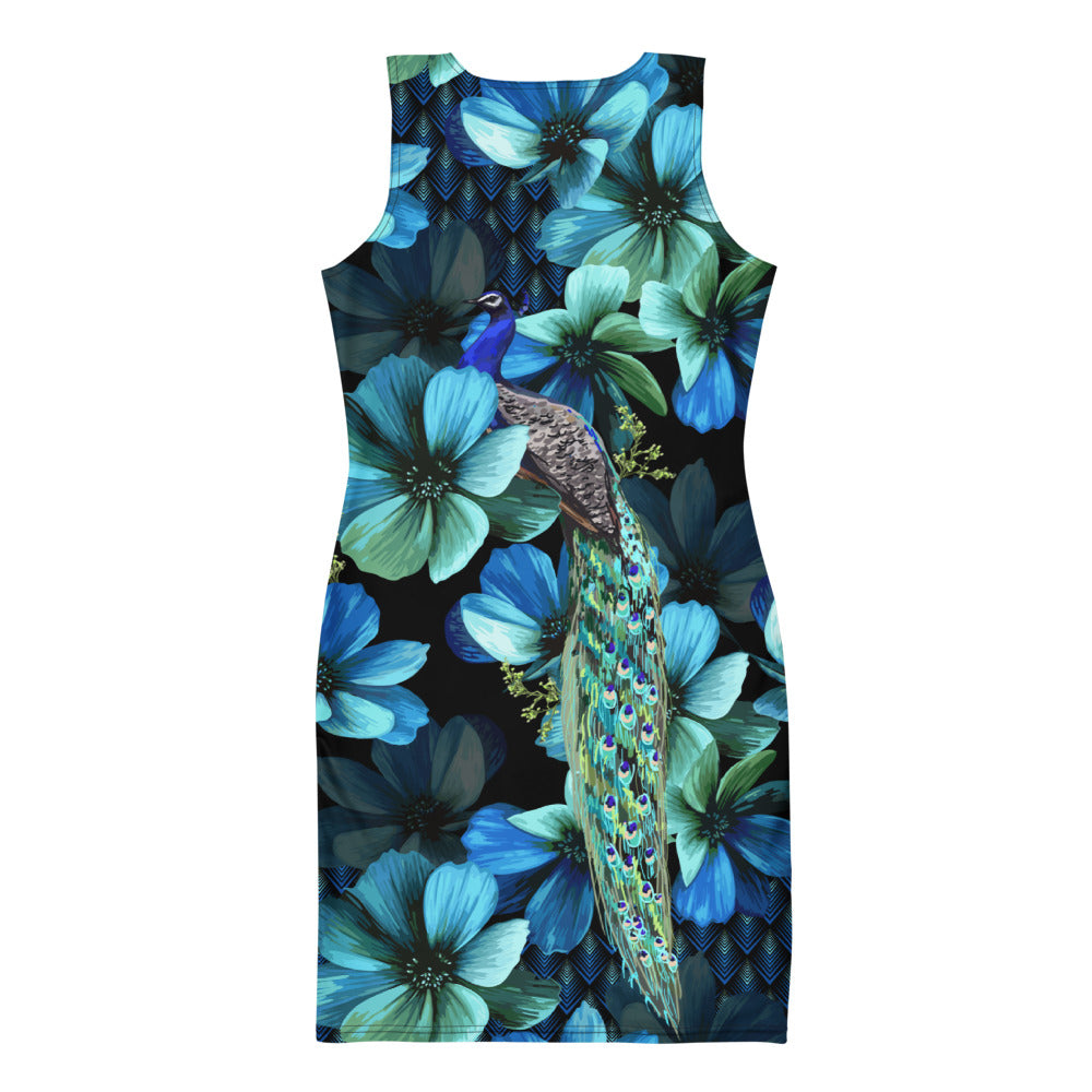 Bodycon dress Blue Peacock