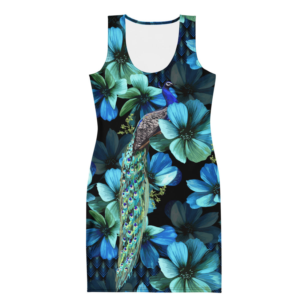 Bodycon dress Blue Peacock