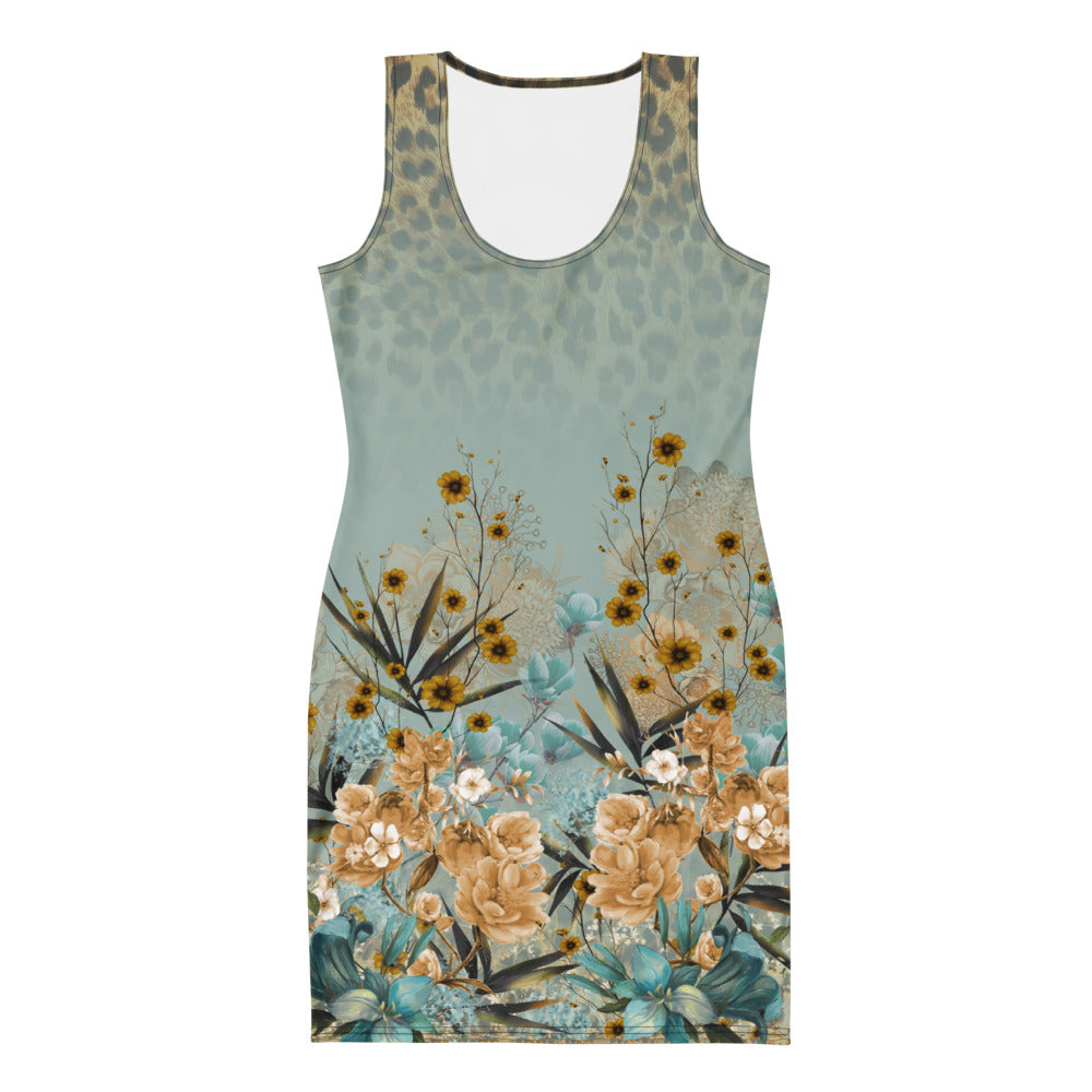 Bodycon dress tijgerflowers