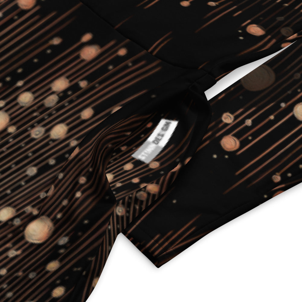 All-over print long sleeve midi dress 1