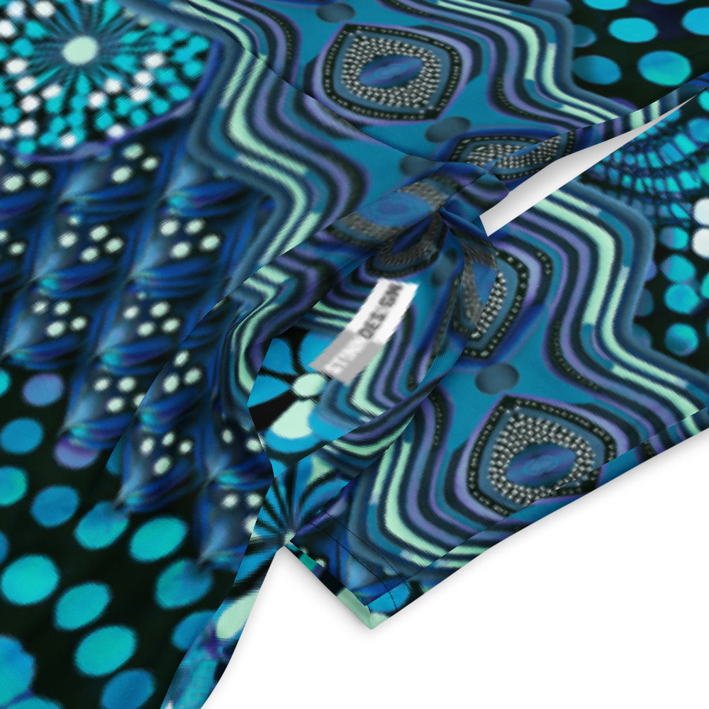 All-over print long sleeve midi dress 9kl4oud