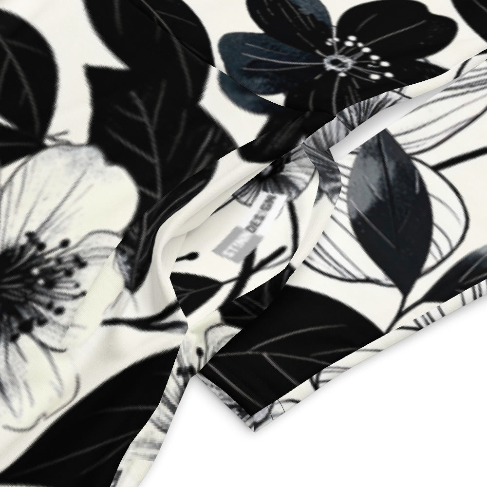 All-over print long sleeve midi dress 236B