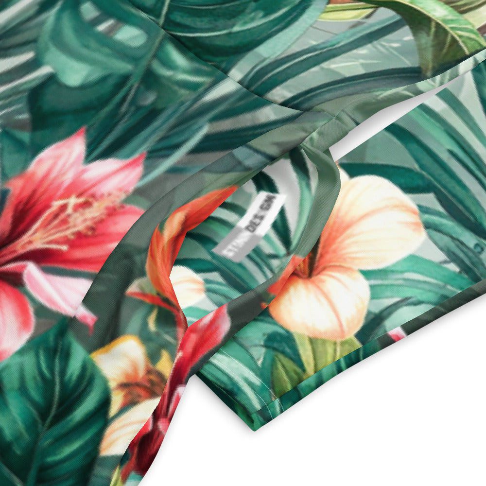 All-over print long sleeve midi dress 241B