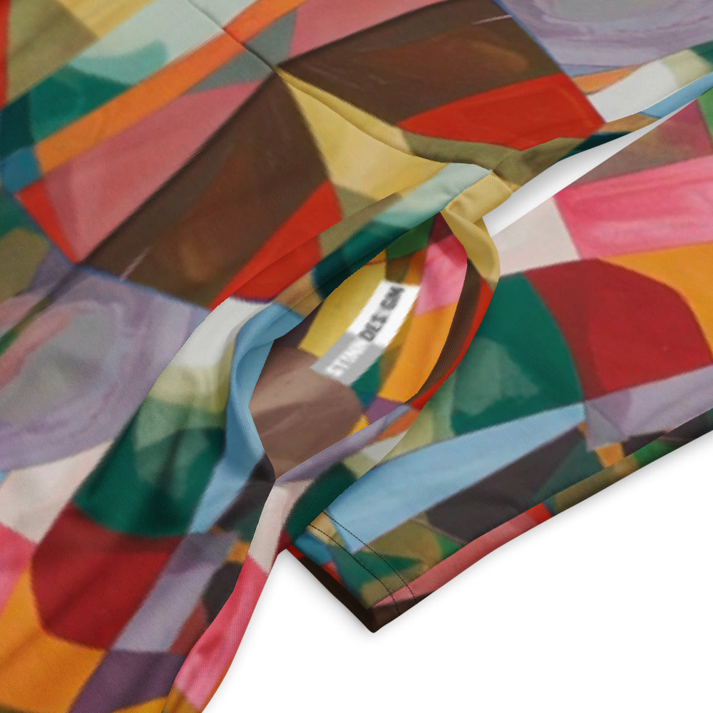 All-over print long sleeve midi dress 245B