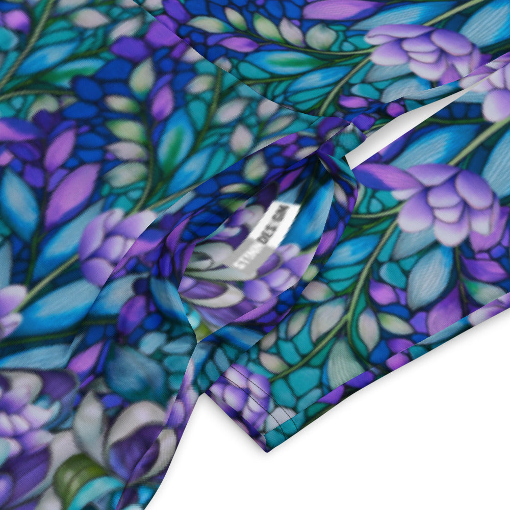 All-over print long sleeve midi dress 246B