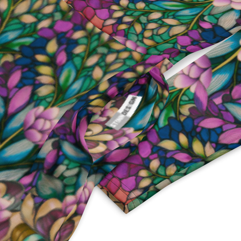 All-over print long sleeve midi dress 246Bkl2