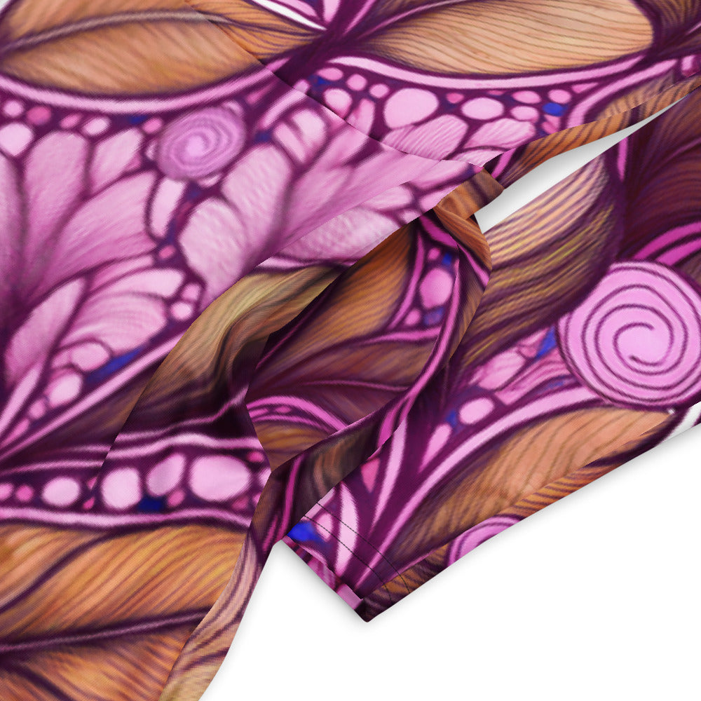 All-over print long sleeve midi dress 251kl3b