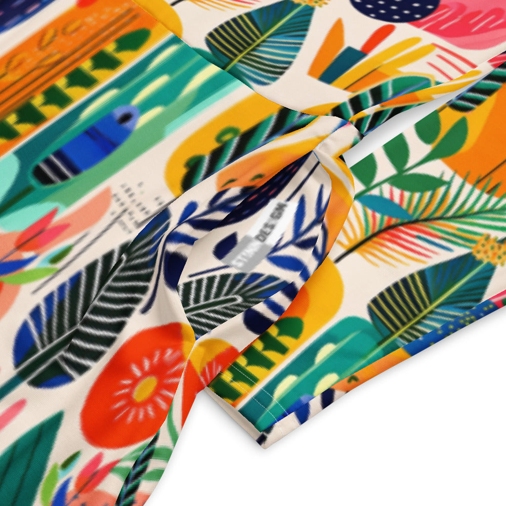 All-over print long sleeve midi dress 254B