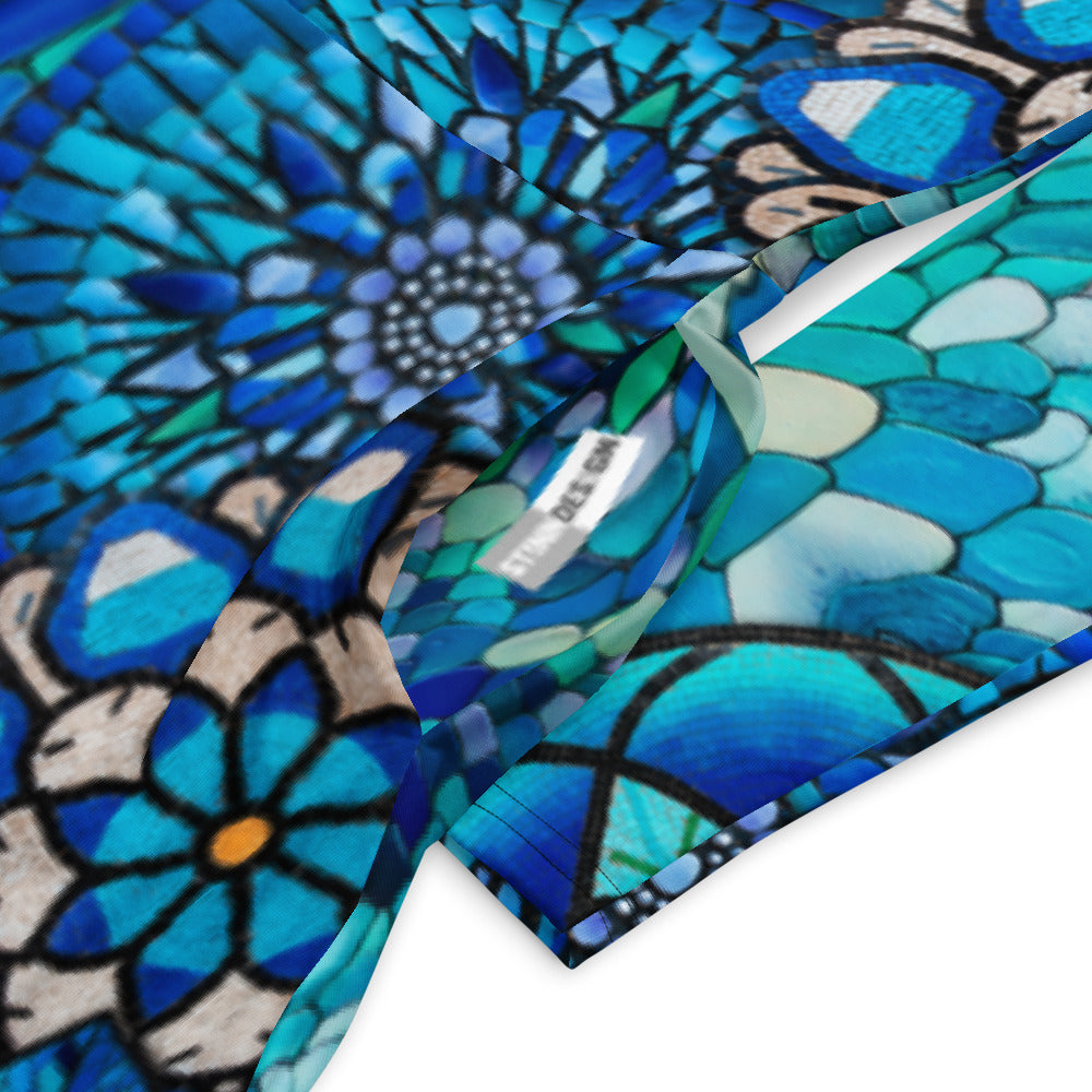 All-over print long sleeve midi dress 255D