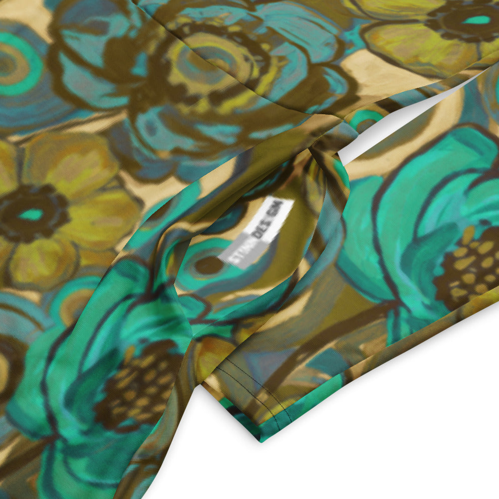 All-over print long sleeve midi dress 264kl4