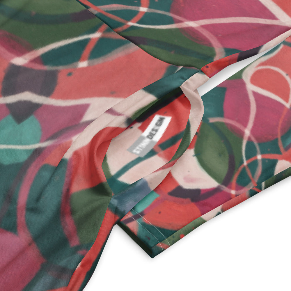 All-over print long sleeve midi dress 269kl2