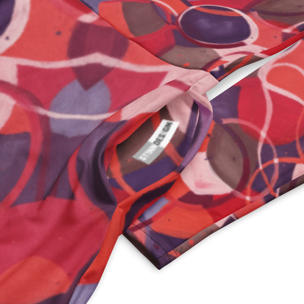 All-over print long sleeve midi dress 269kl3