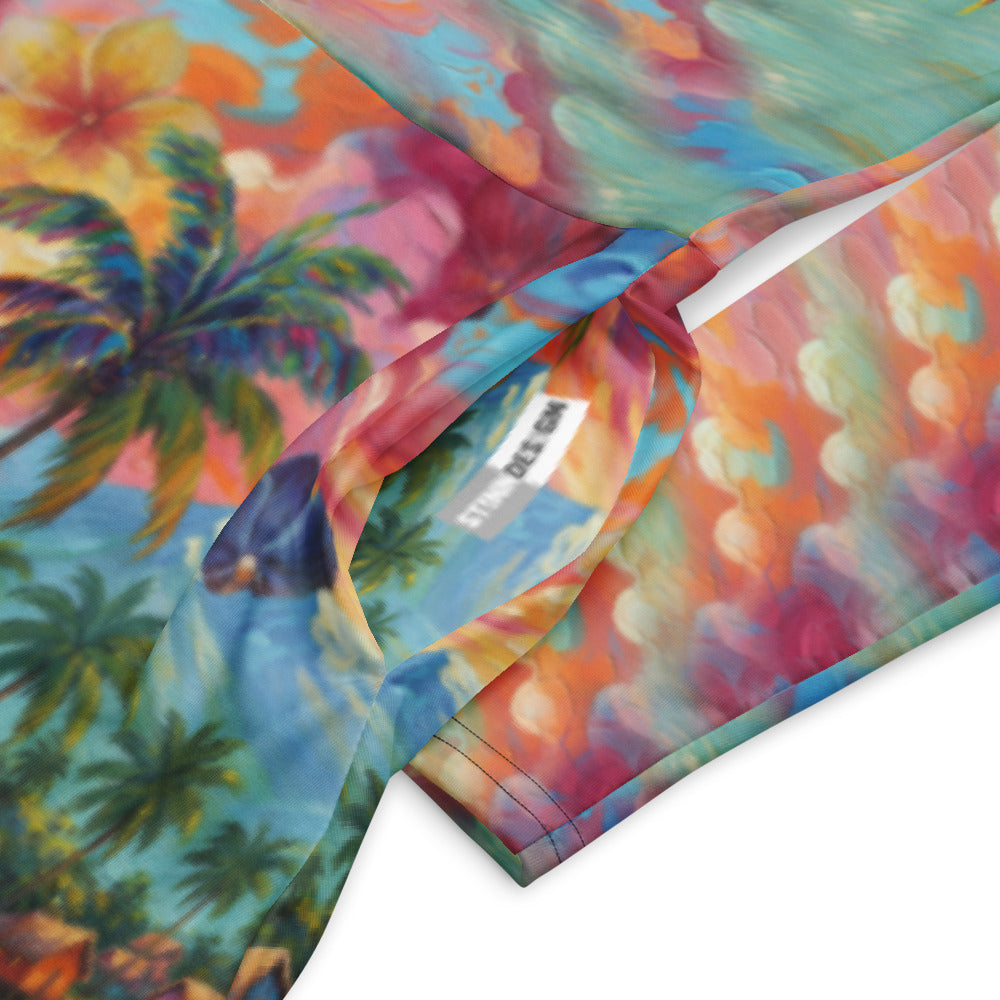 All-over print long sleeve midi dress 272