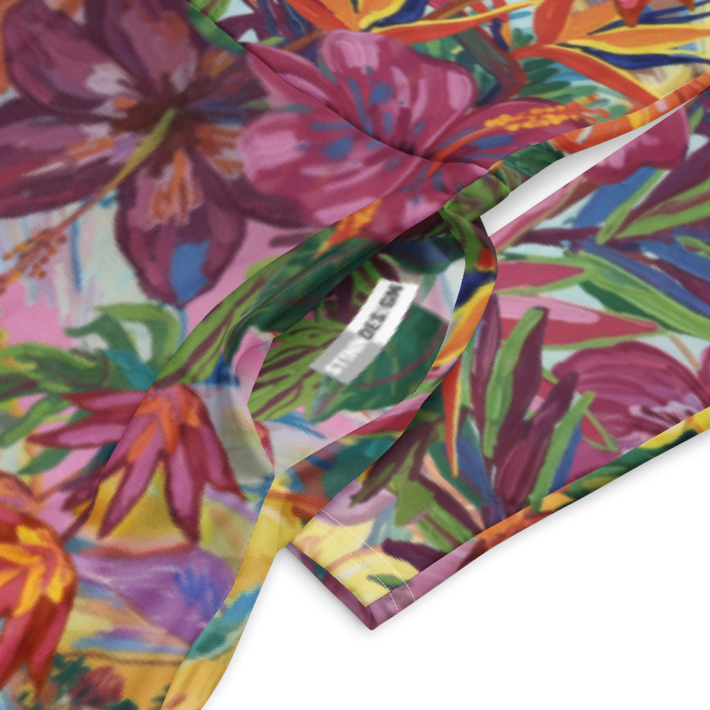 All-over print long sleeve midi dress 273