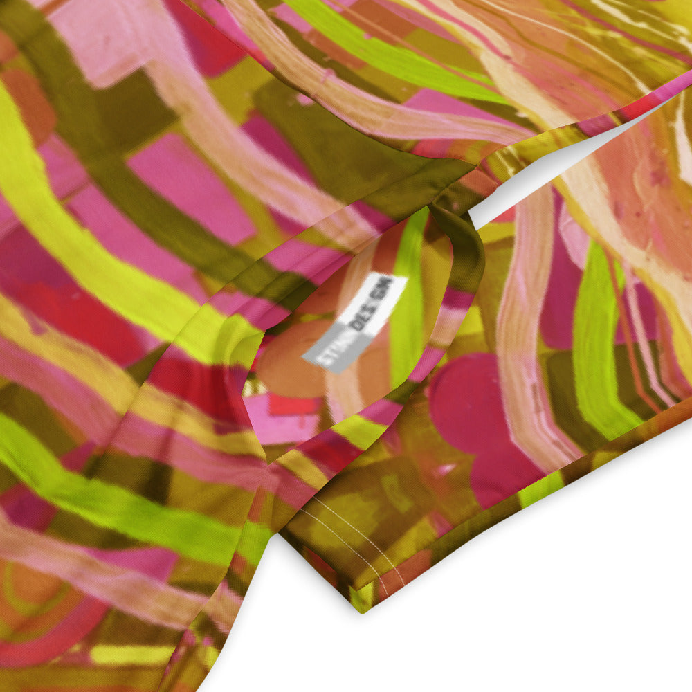 All-over print long sleeve midi dress 275kl4