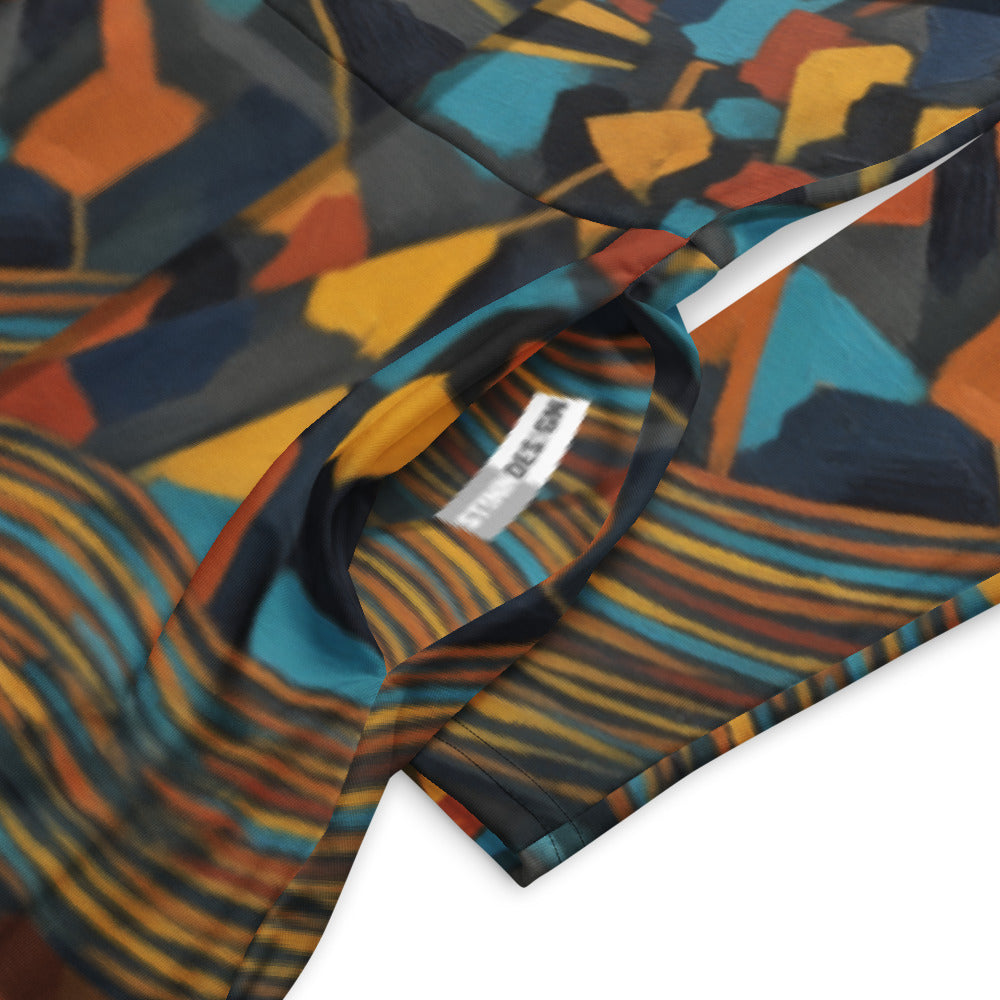 All-over print long sleeve midi dress 277