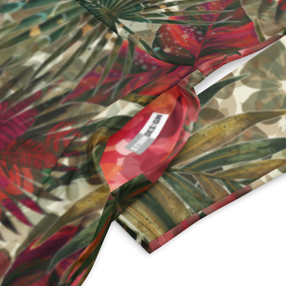 All-over print long sleeve midi dress 289