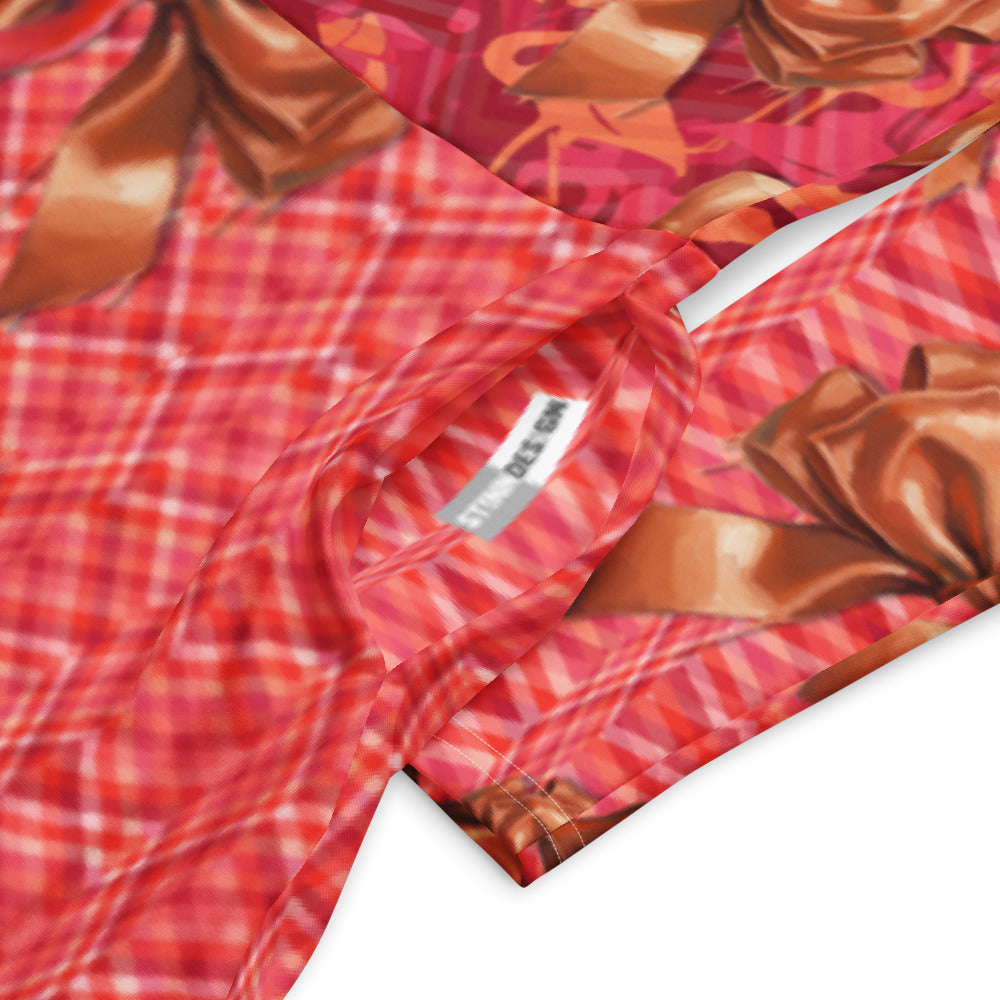 All-over print long sleeve midi dress 294C5