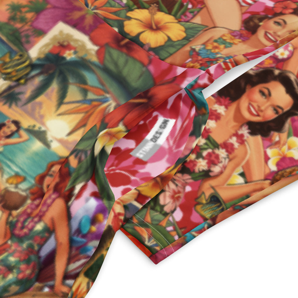 All-over print long sleeve midi dress 297kl2