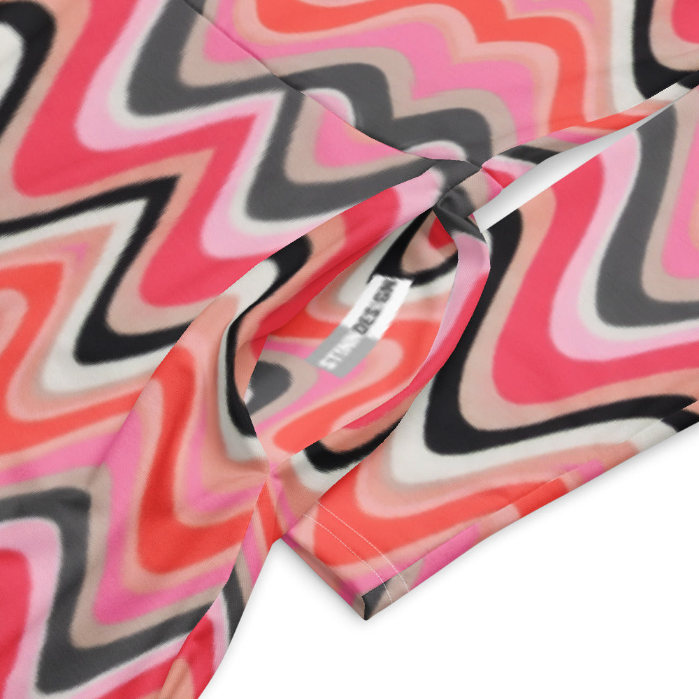 All-over print long sleeve midi dress 299