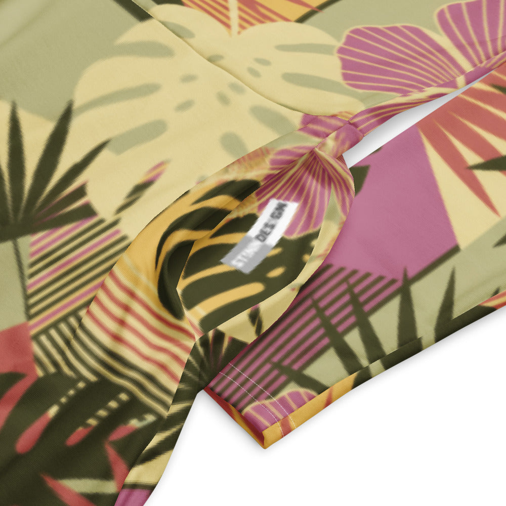 All-over print long sleeve midi dress 302kl2