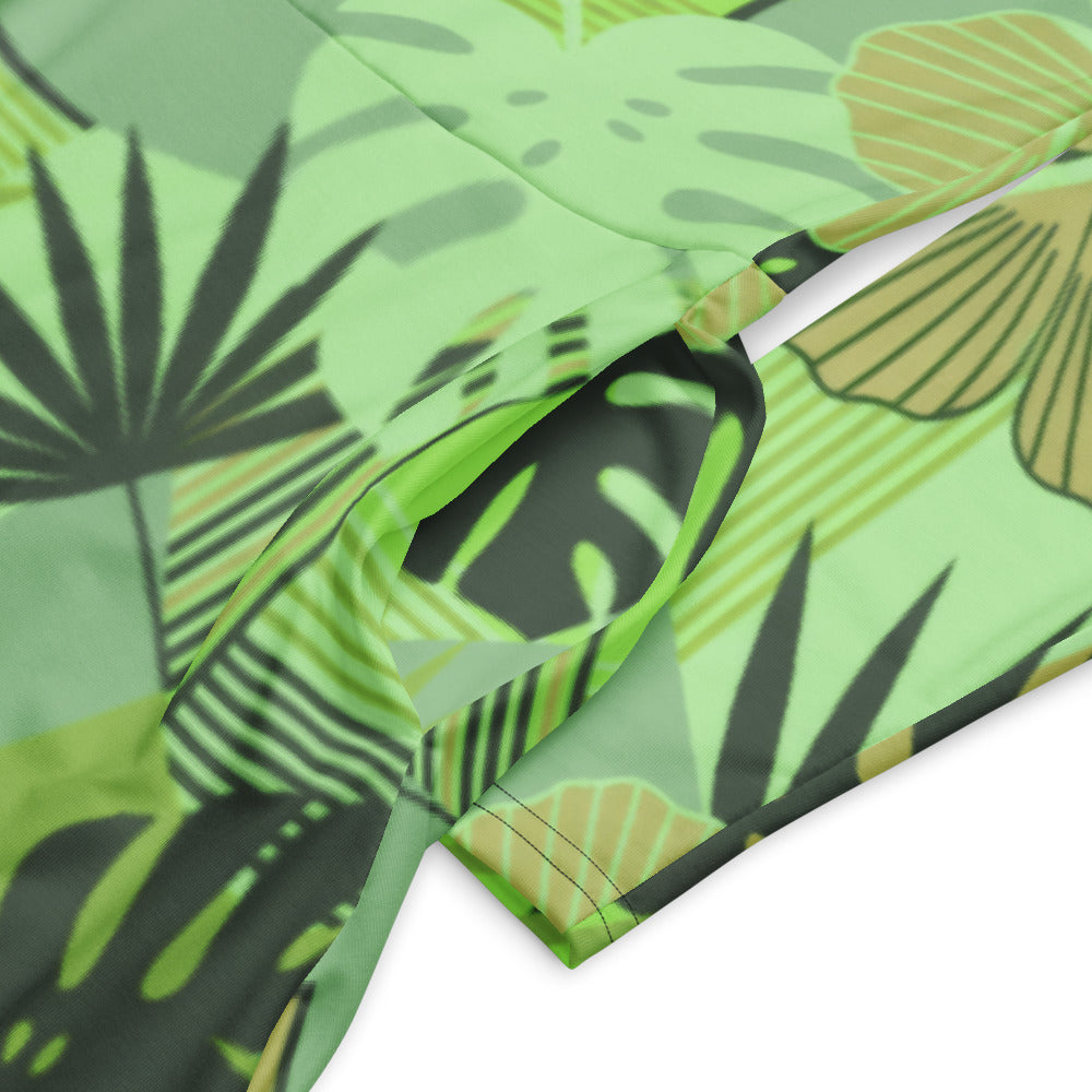 All-over print long sleeve midi dress 302kl3