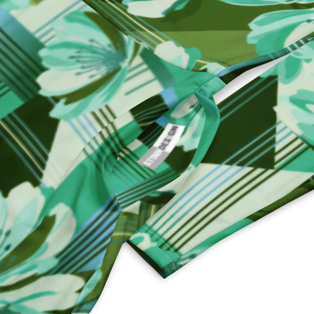 All-over print long sleeve midi dress 285kl6