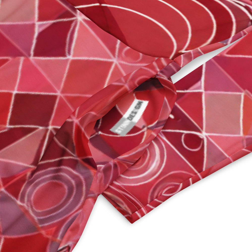 All-over print long sleeve midi dress 38K