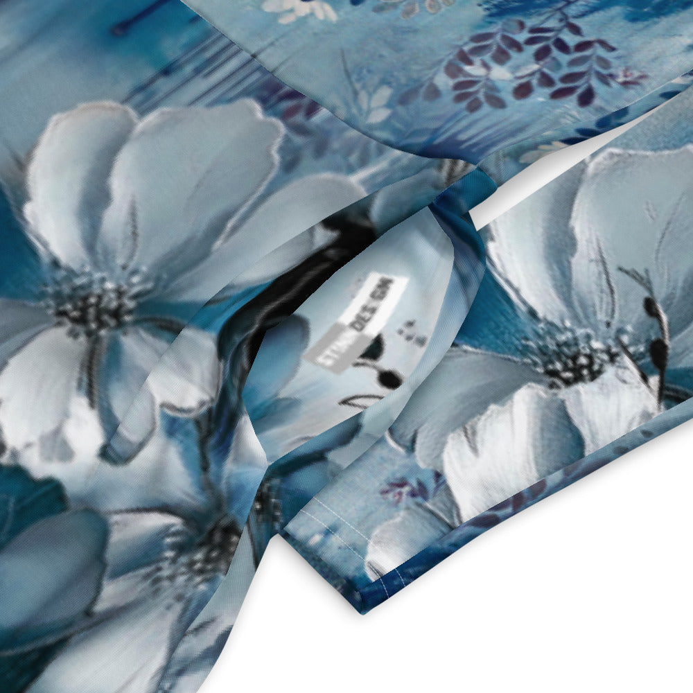 All-over print long sleeve midi dress 59C