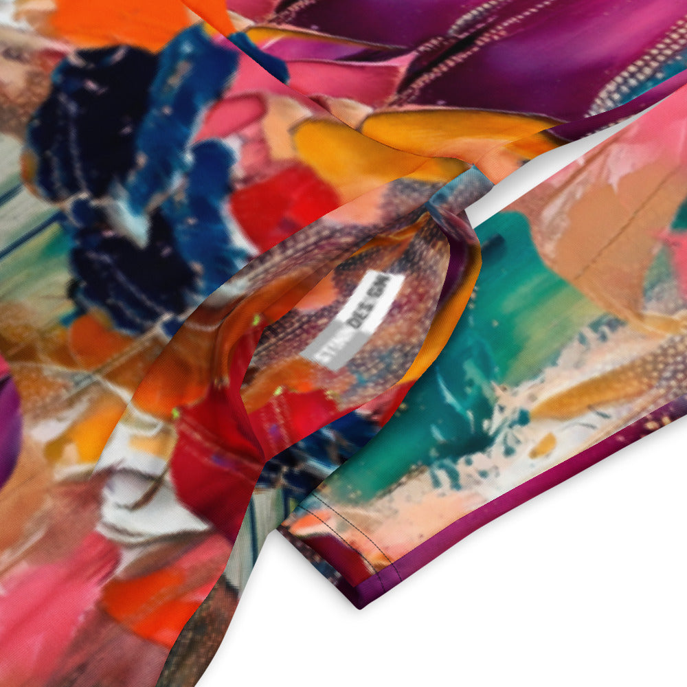 All-over print long sleeve midi dress 4