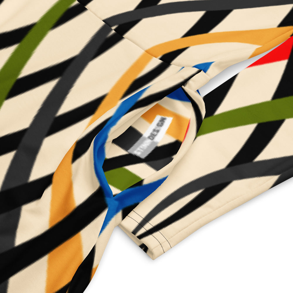 All-over print long sleeve midi dress 119B2