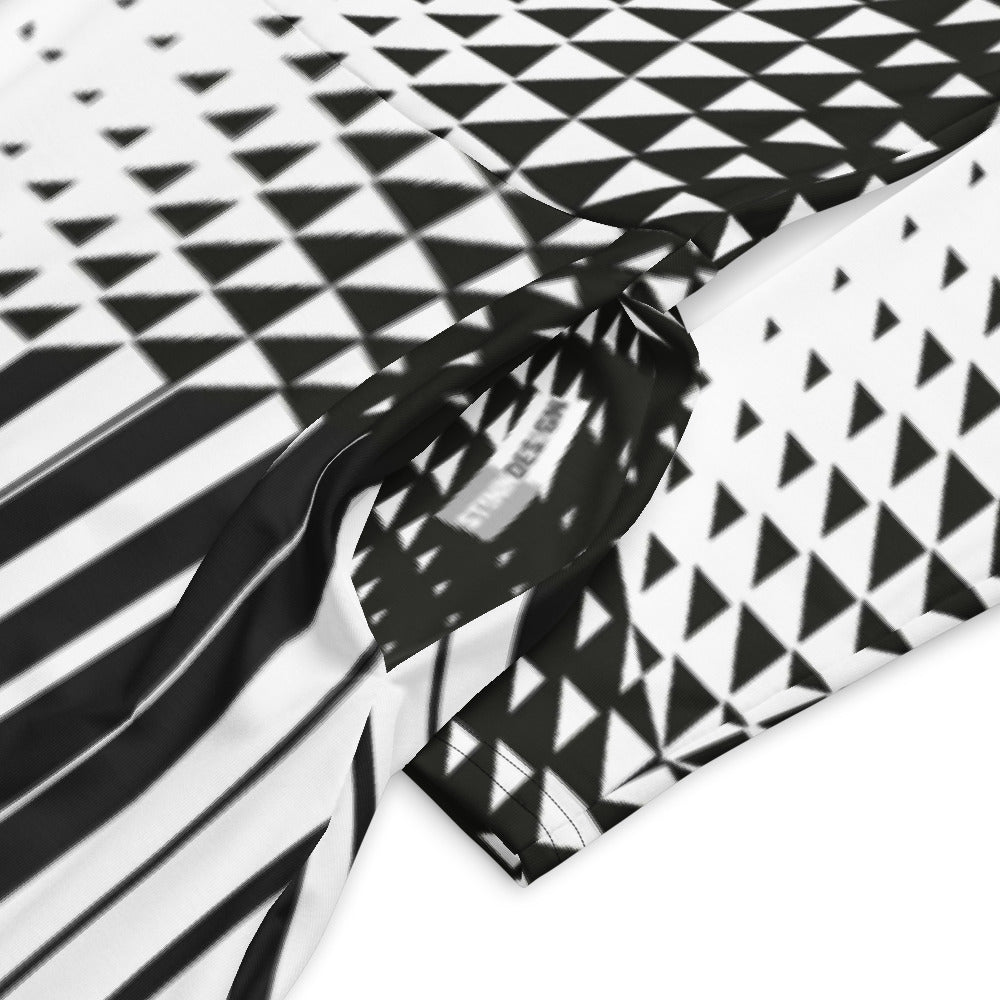 All-over print long sleeve midi dress Linde 1BB