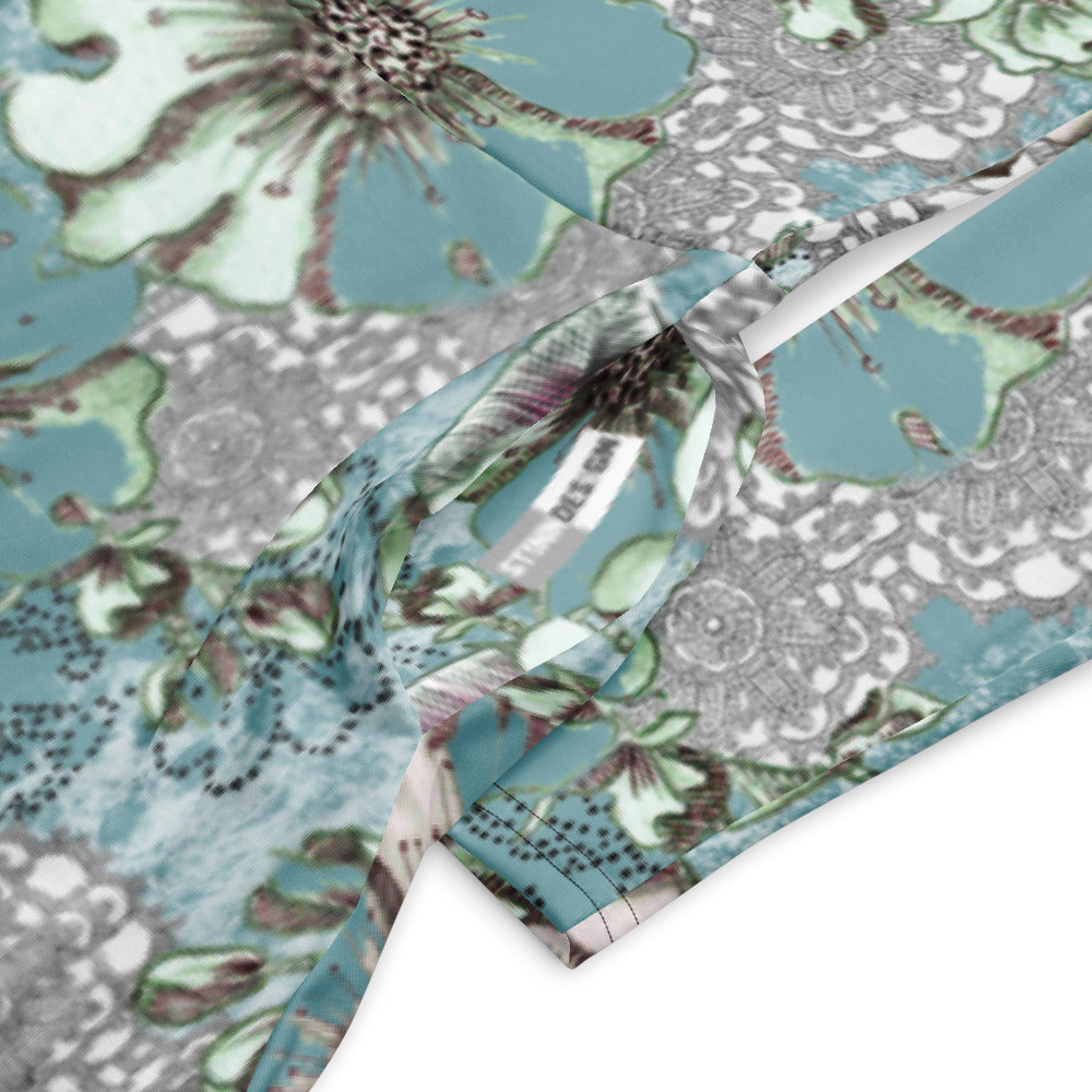 All-over print long sleeve midi dress Belle Bkl3