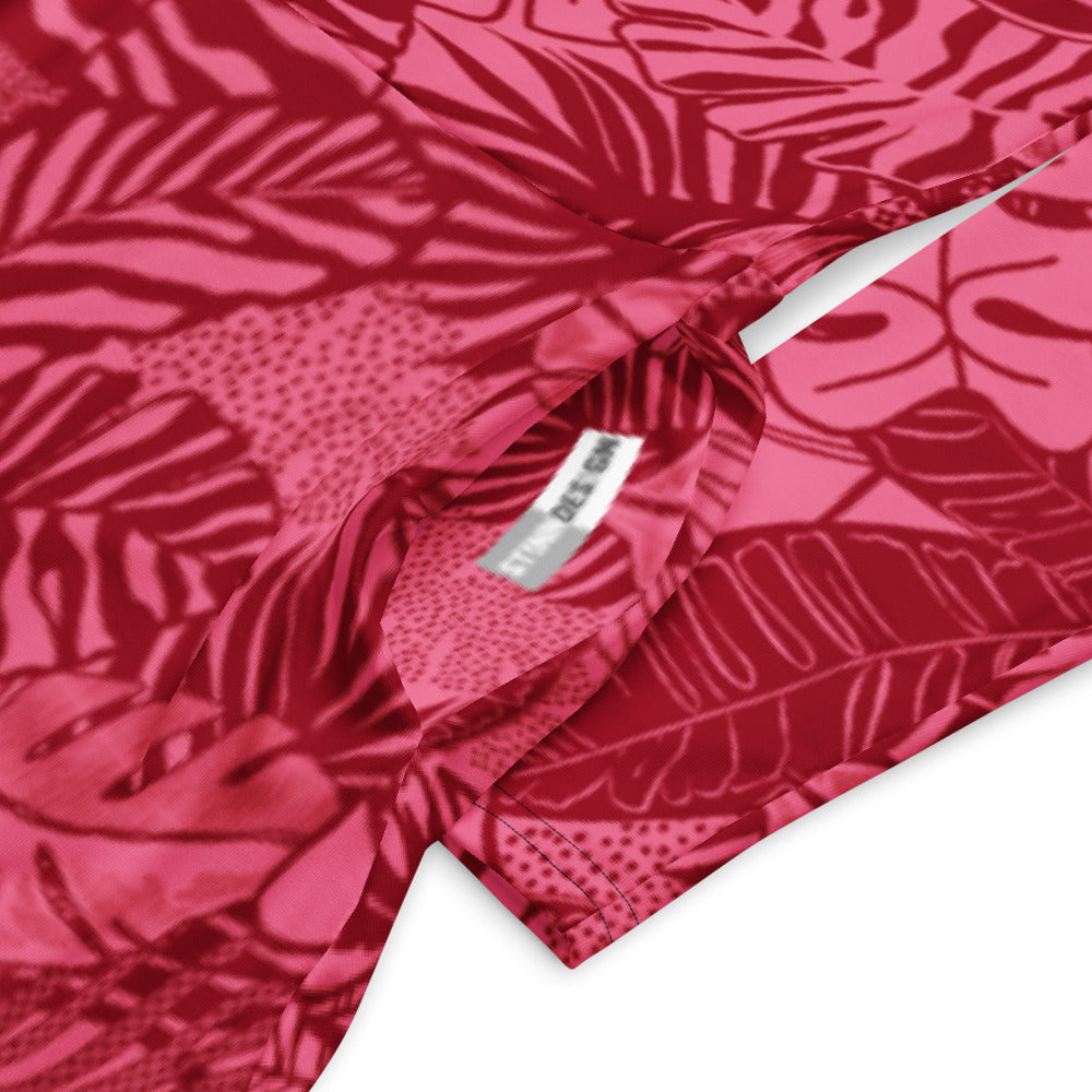 All-over print long sleeve midi dress Fif