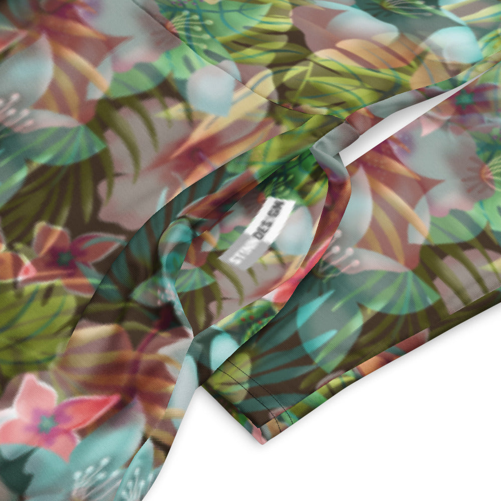 All-over print long sleeve midi dress Floor