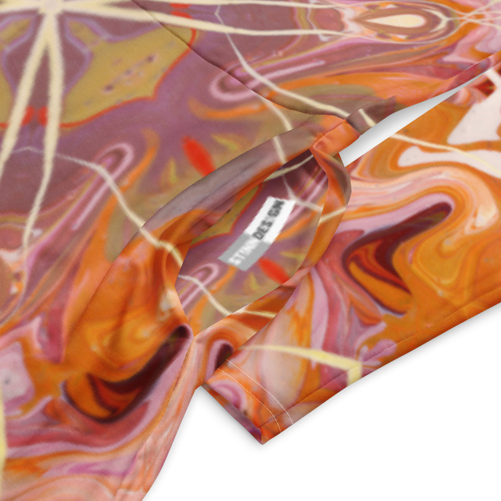 All-over print long sleeve midi dress Jill