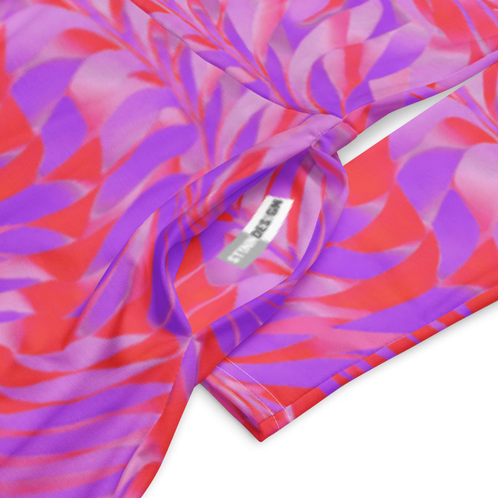 All-over print long sleeve midi dress 320kl4