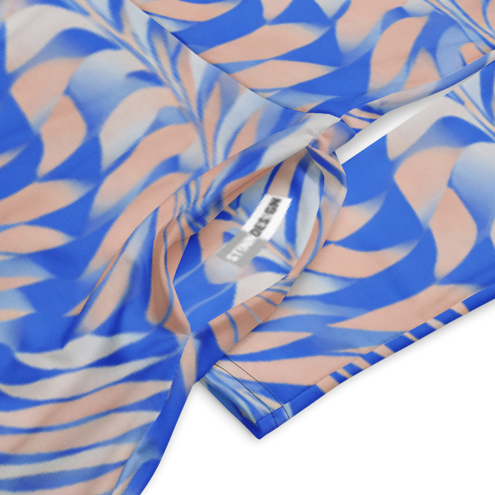 All-over print long sleeve midi dress 320kl6