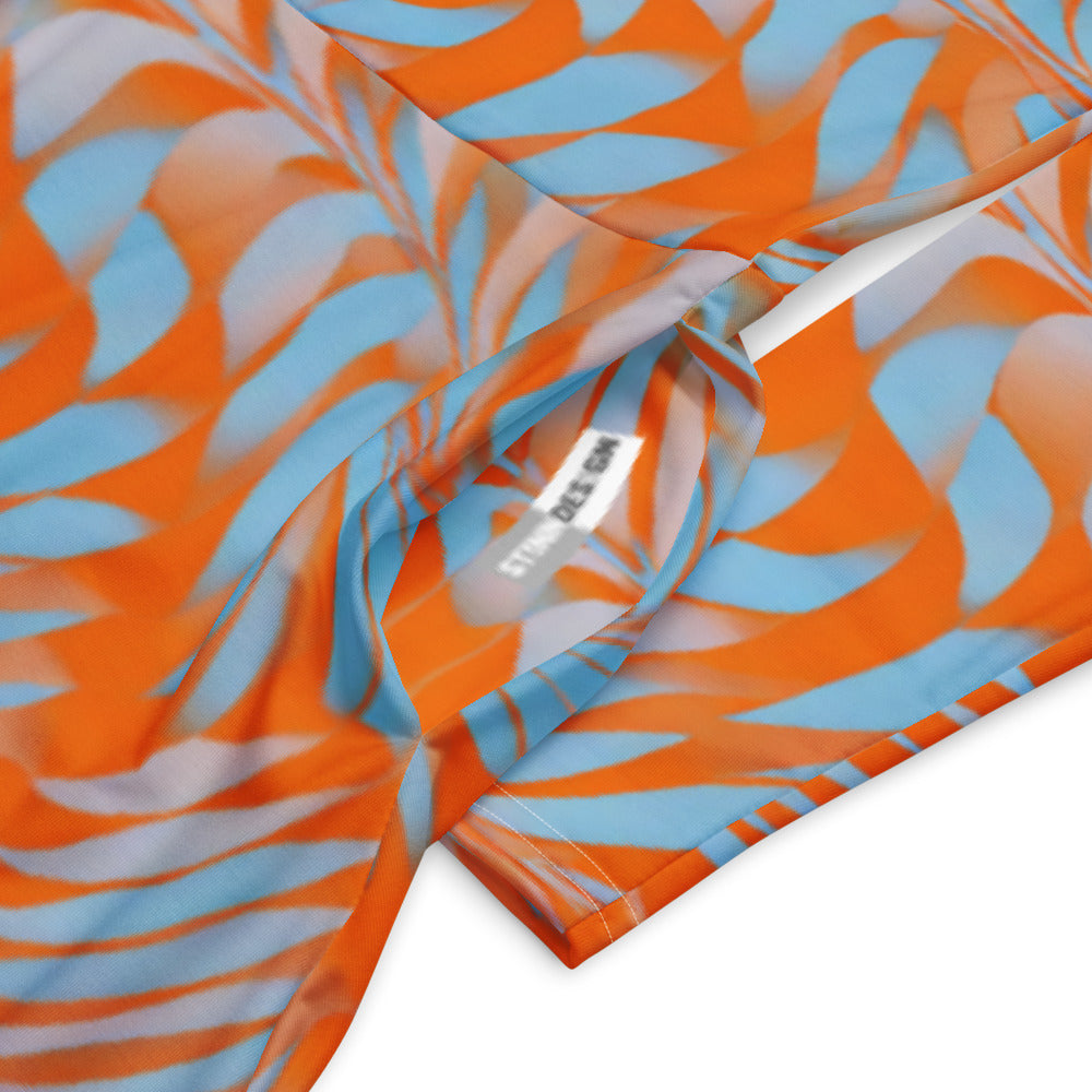 All-over print long sleeve midi dress 320kl2