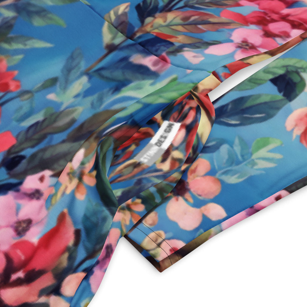 All-over print long sleeve midi dress 319kl5