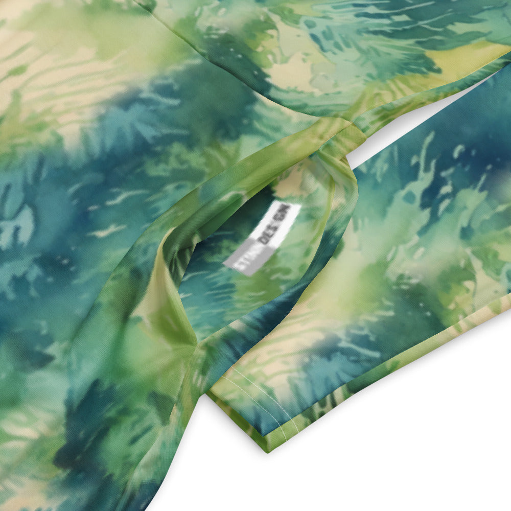 All-over print long sleeve midi dress 324kl1