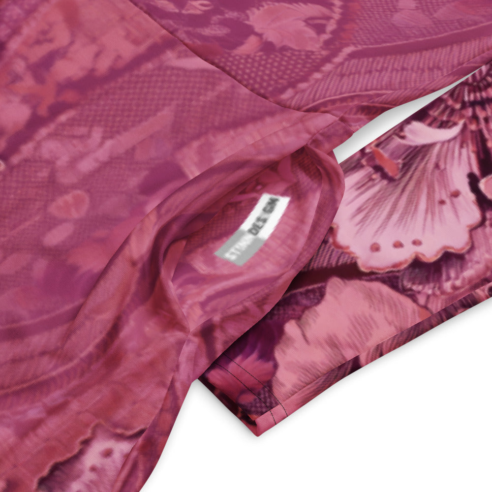 All-over print long sleeve midi dress 330kl2