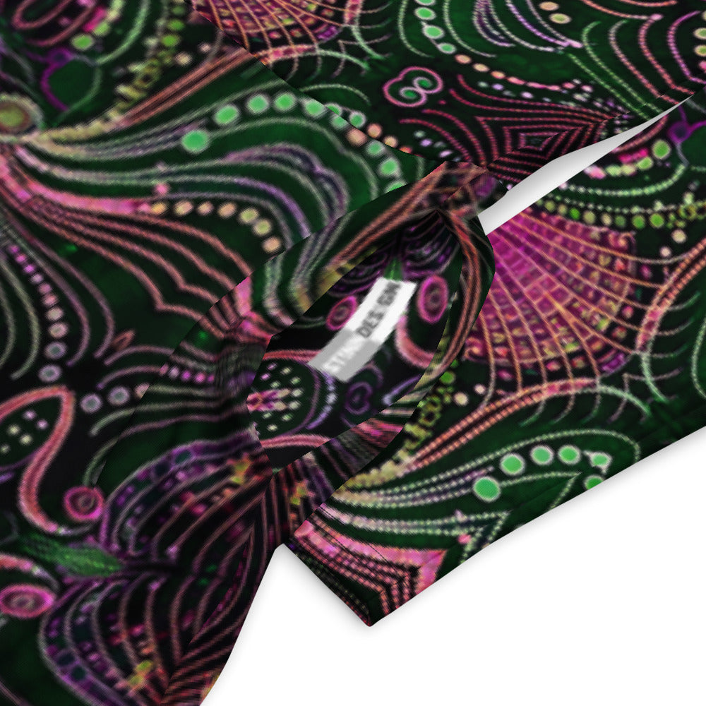 All-over print long sleeve midi dress 329kl7