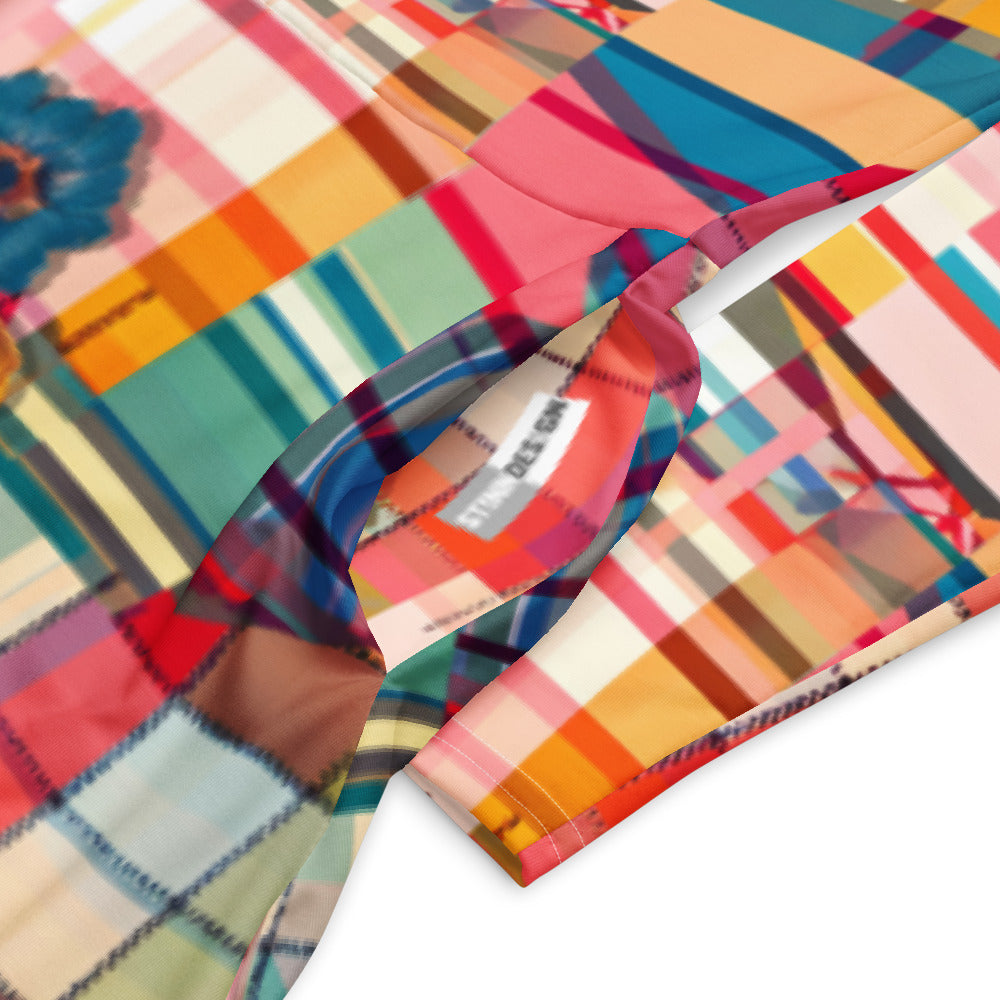 All-over print long sleeve midi dress 331kl1