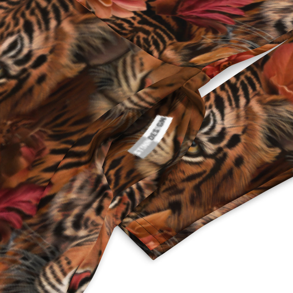 All-over print long sleeve midi dress 332