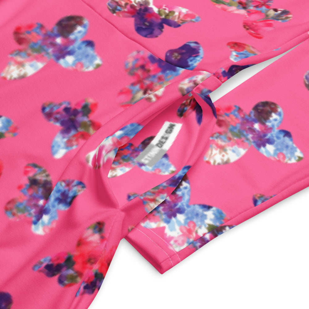 All-over print long sleeve midi dress 335kl1