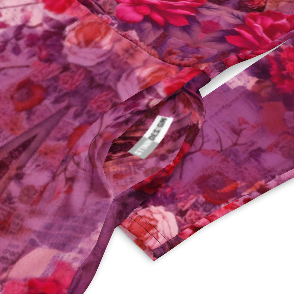 All-over print long sleeve midi dress 336kl2