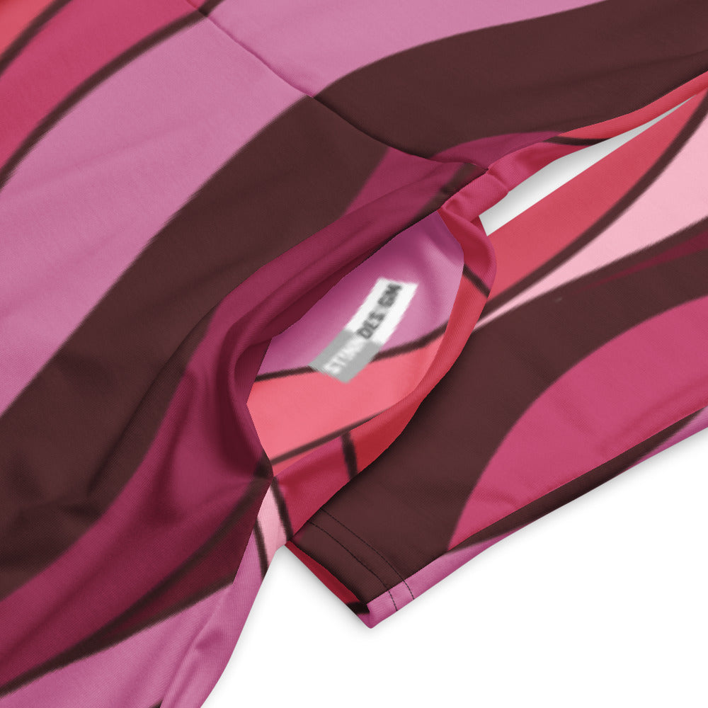 All-over print long sleeve midi dress 337kl1