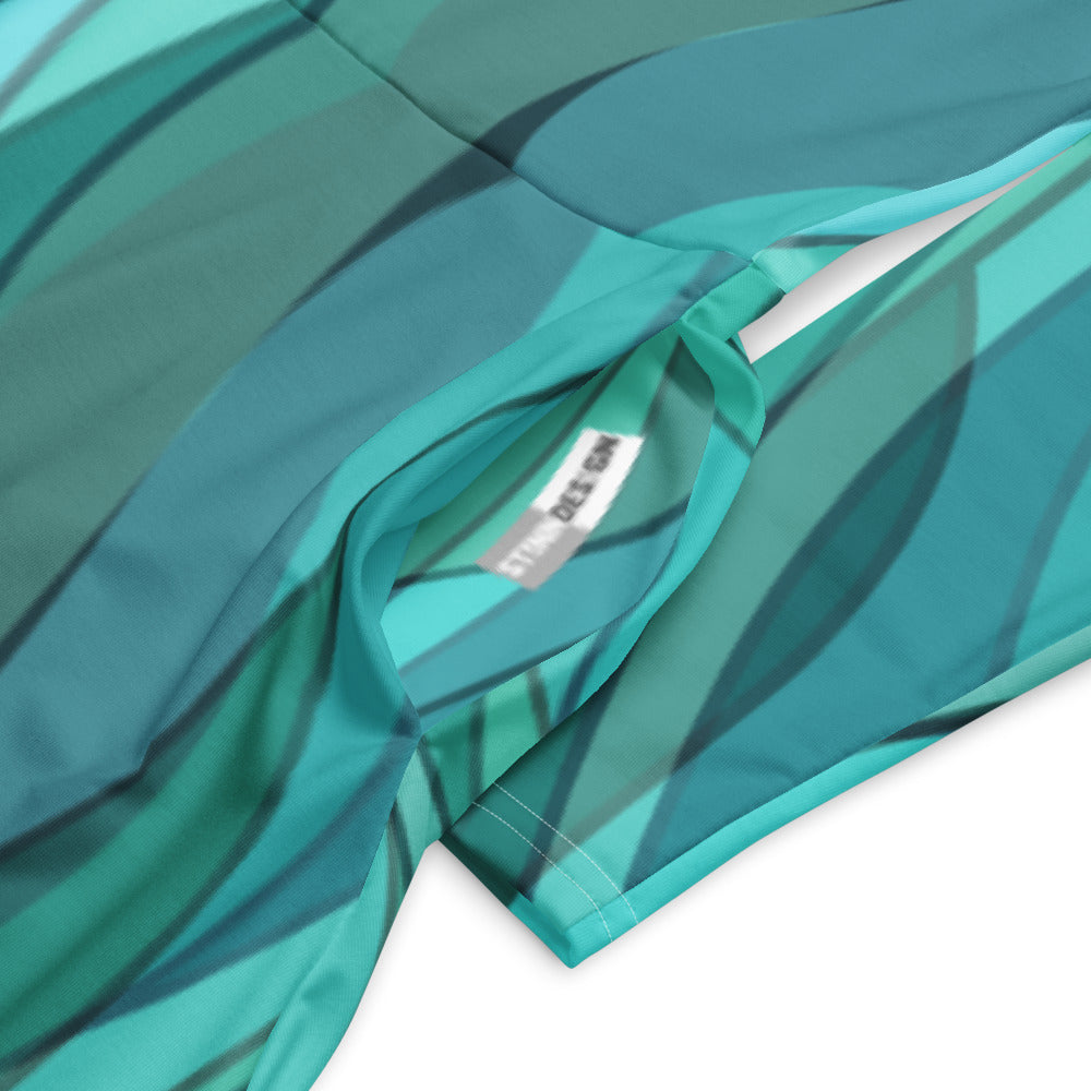 All-over print long sleeve midi dress 337Bkl2